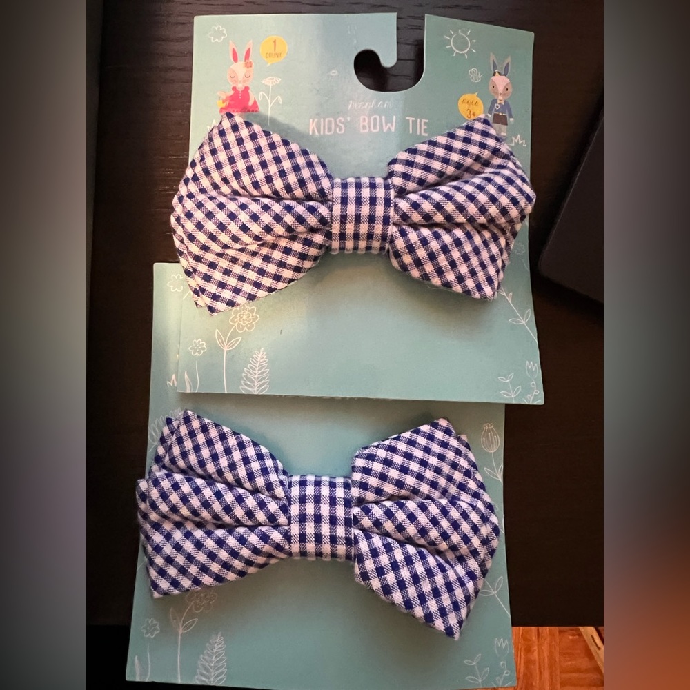Kid’s Gingham Bow Tie